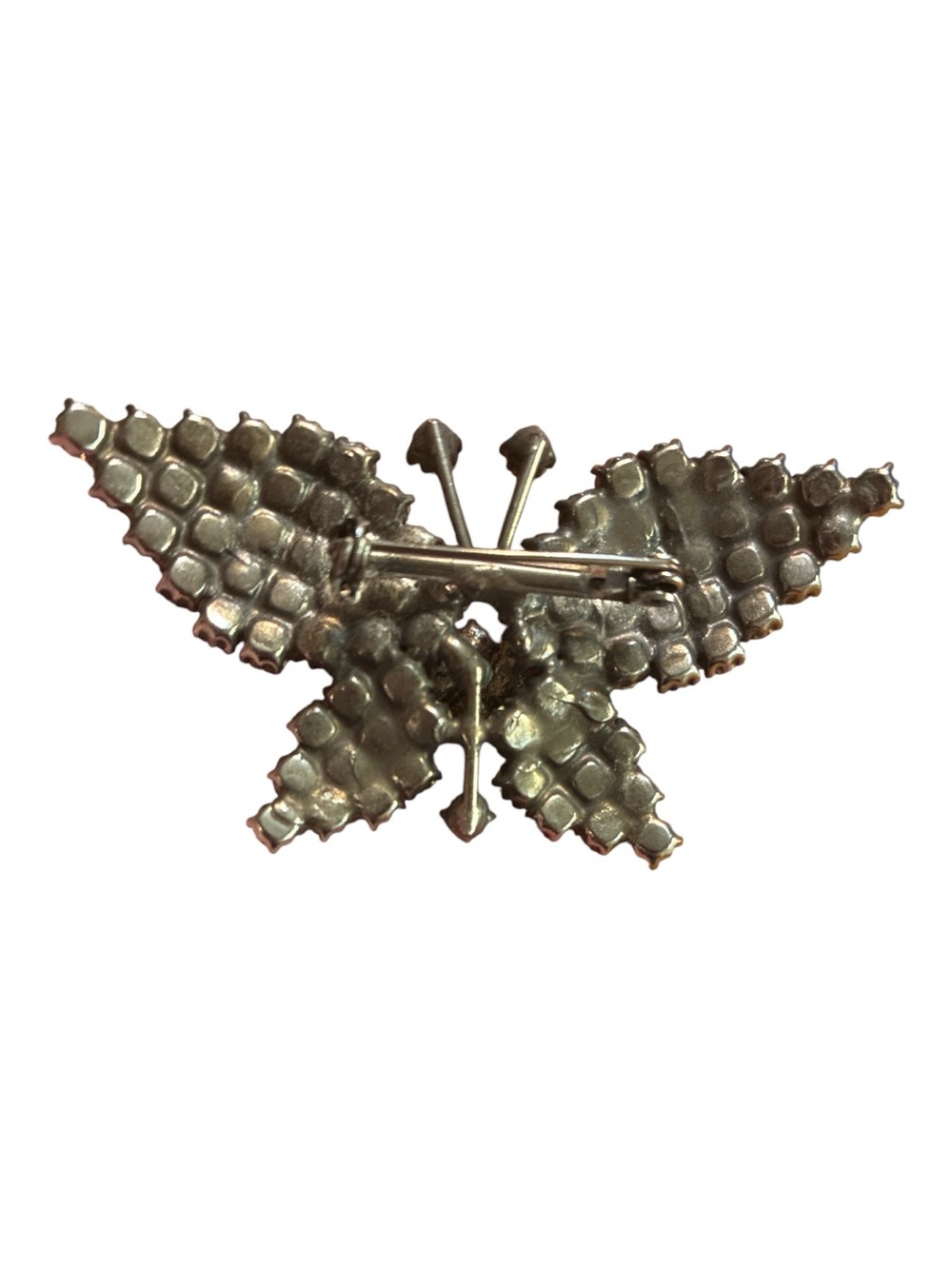 Clear Rhinestone Butterfly Brooch - Picture 4 of 5